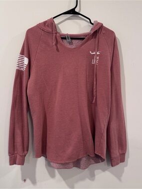 Nine Line Dusty Rose Women’s Large Hooded Pullover Sweatshirt
